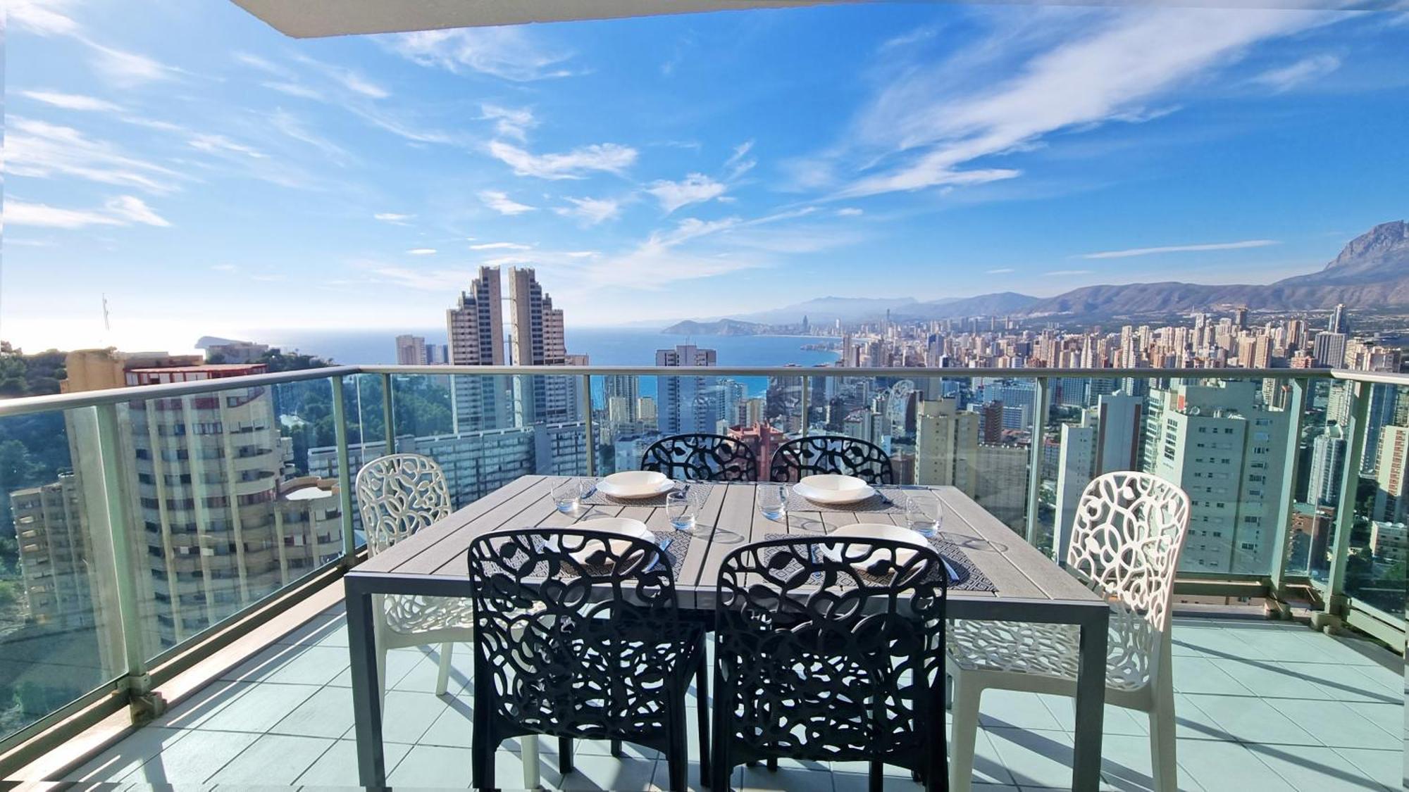 Skyline 18 Terraza Privada Con Impresionantes Vistas Al Mar Lejlighed Benidorm Eksteriør billede